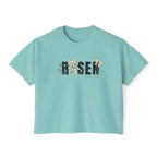 Risen Floral Boxy Tee - Women's Christian Easter Shirt