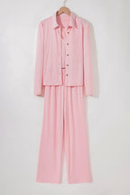 Light Pink 3-Piece Cozy Knit Lounge Set