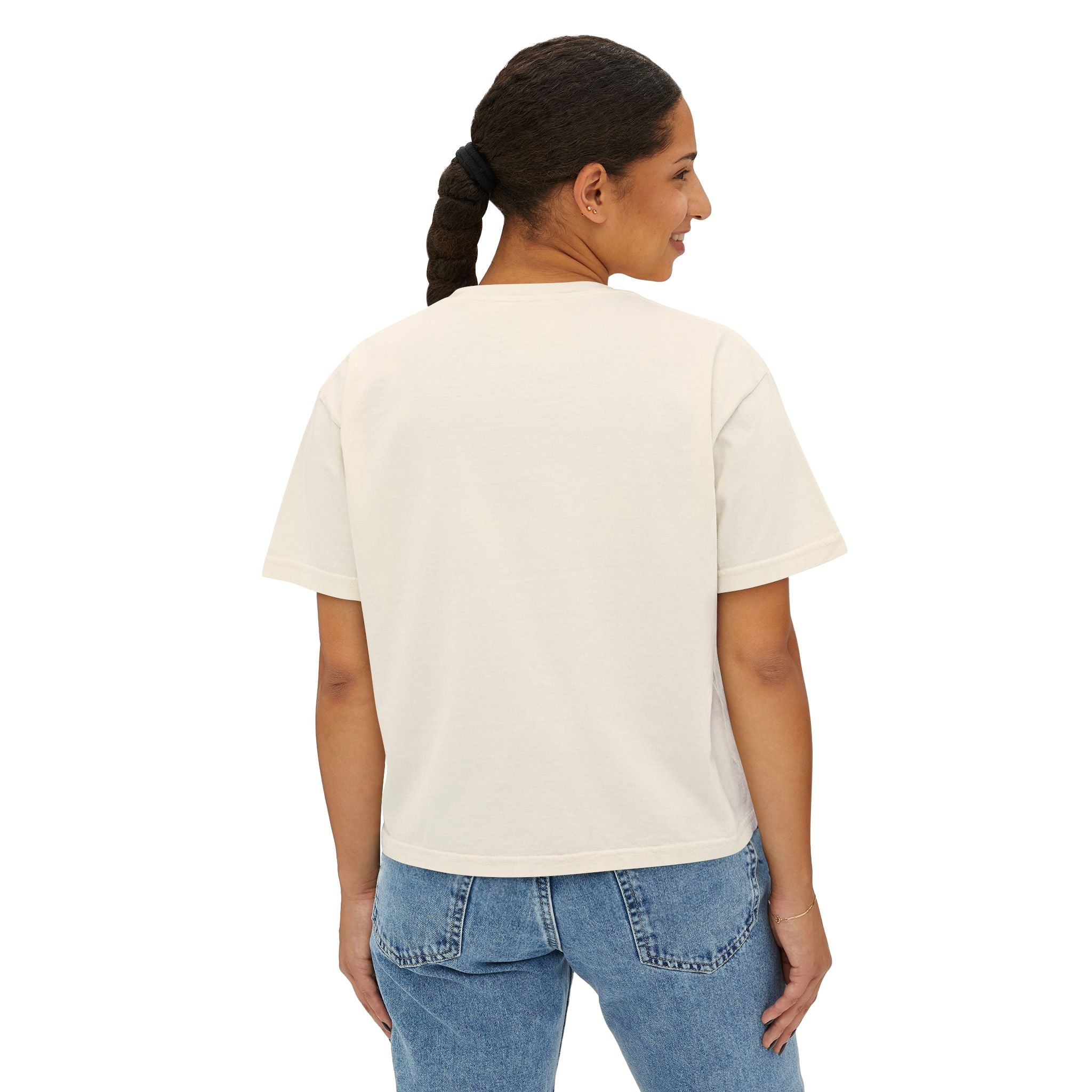 Risen Floral Boxy Tee - Women's Christian Easter Shirt