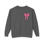 Easter Floral Bunny Crewneck Sweatshirt — Pink Bow Spring Pullover