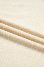 Jet Stream Half Buttons Ribbed Knit Wide Leg Jumpsuit