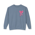 Easter Floral Bunny Crewneck Sweatshirt — Pink Bow Spring Pullover