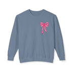 Easter Floral Bunny Crewneck Sweatshirt — Pink Bow Spring Pullover