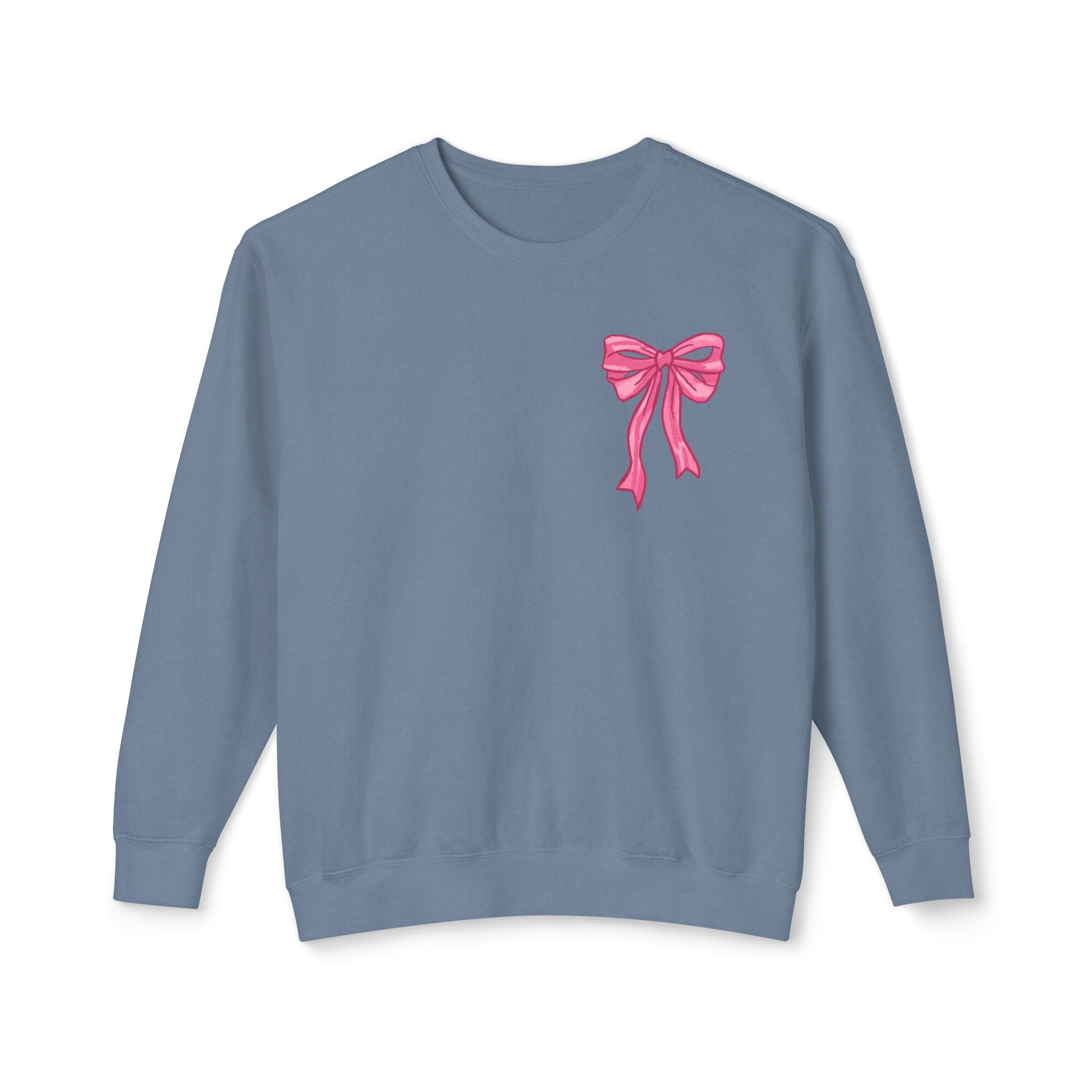 Easter Floral Bunny Crewneck Sweatshirt — Pink Bow Spring Pullover