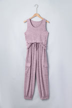 Orchid Bouquet Casual Tank Top Drawstring Jogger Pants 2pcs Outfit