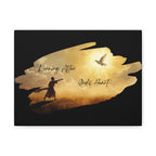 Religious Canvas Art — "Running After God's Heart" Matte Stretched Wall Art