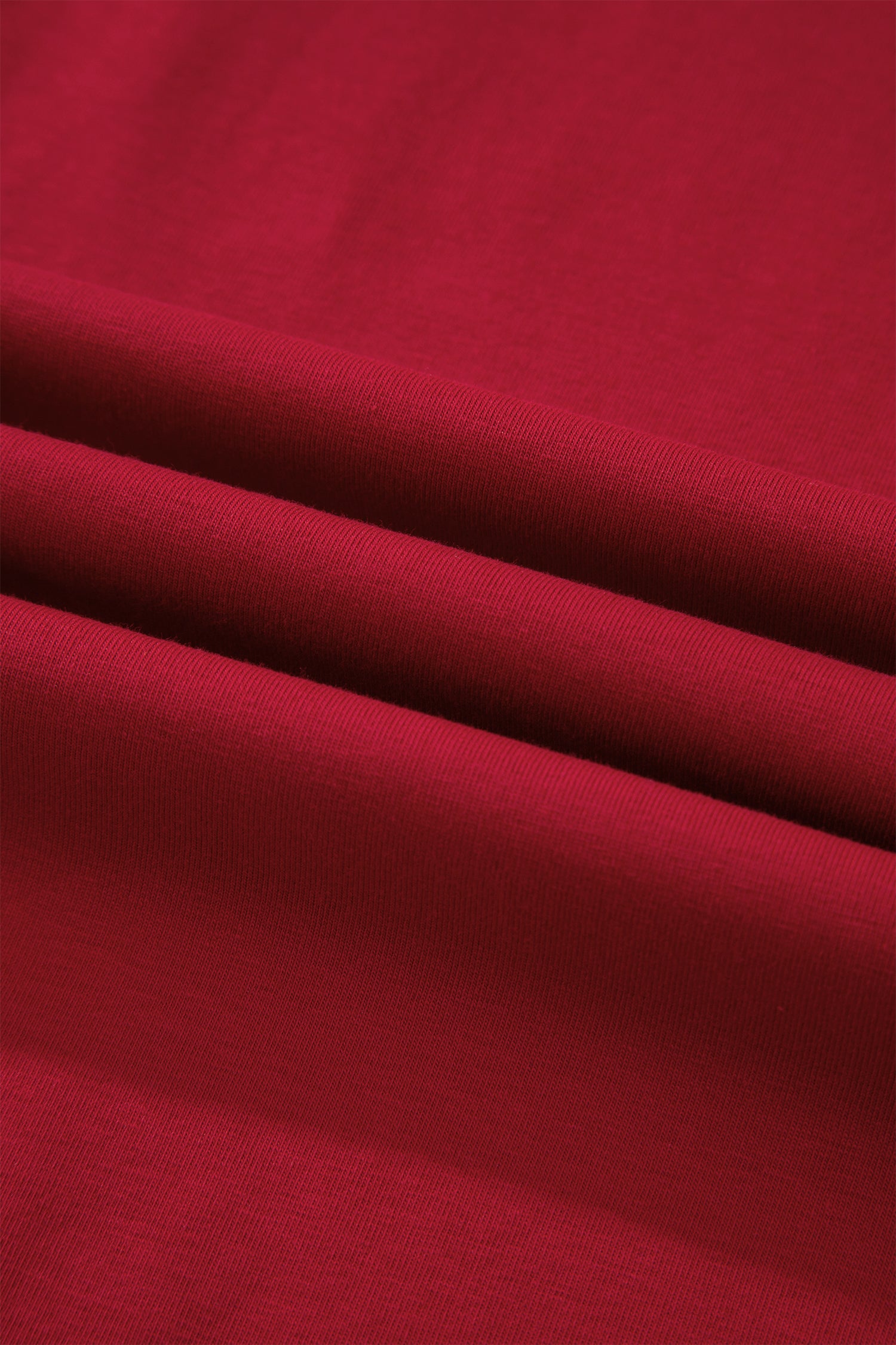 Racing Red Solid Color Cropped Tank Top and Jogger Pants Set