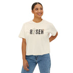 Risen Floral Boxy Tee - Women's Christian Easter Shirt