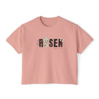 Risen Floral Boxy Tee - Women's Christian Easter Shirt