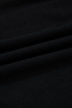 Black Plus Size Solid Color Bow Tie Peplum Tank Top