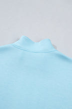 Myosotis Half Zip High Neck Tee Athleisure Short Set