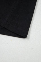Black Plus Size Solid Color Bow Tie Peplum Tank Top