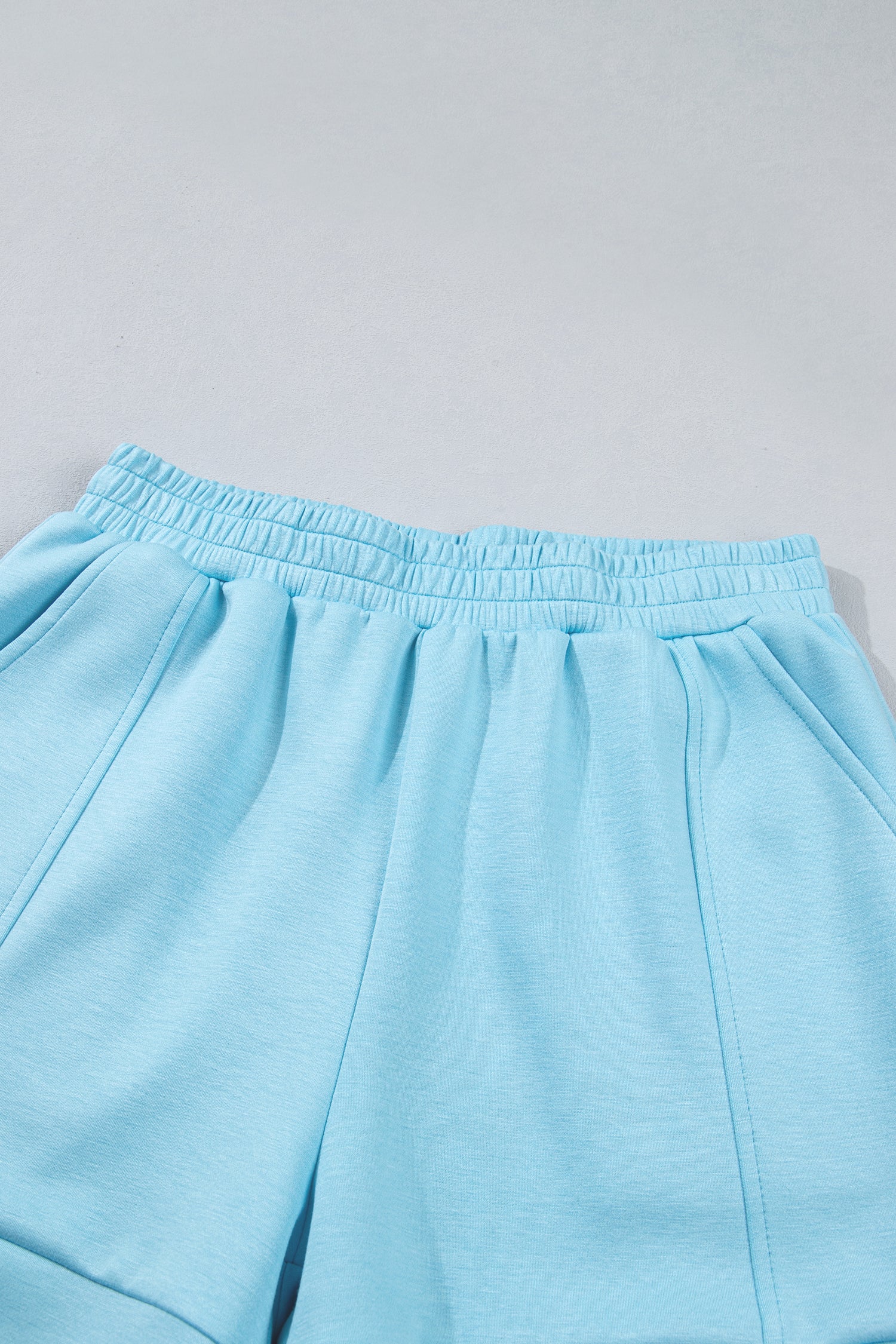 Myosotis Half Zip High Neck Tee Athleisure Short Set