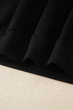 Black Varsity Striped Detail Loose Tee Jogger Pants 2pcs Outfit
