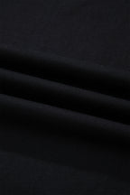 Black Varsity Striped Short Sleeve Crew Neck T Shirt
